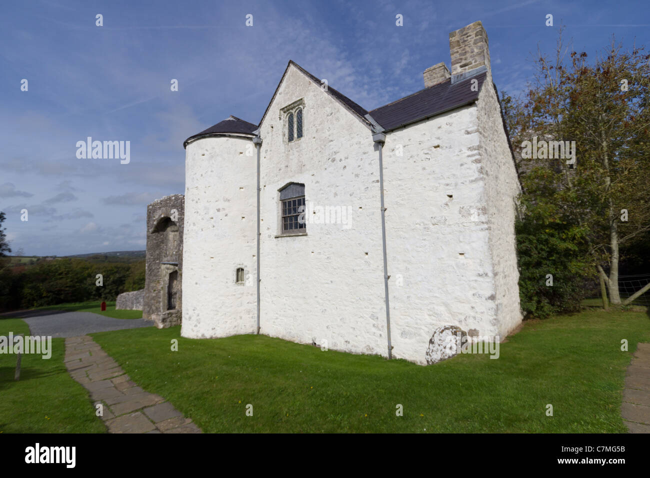 Oxwich Castle, Penisola di Gower Foto Stock