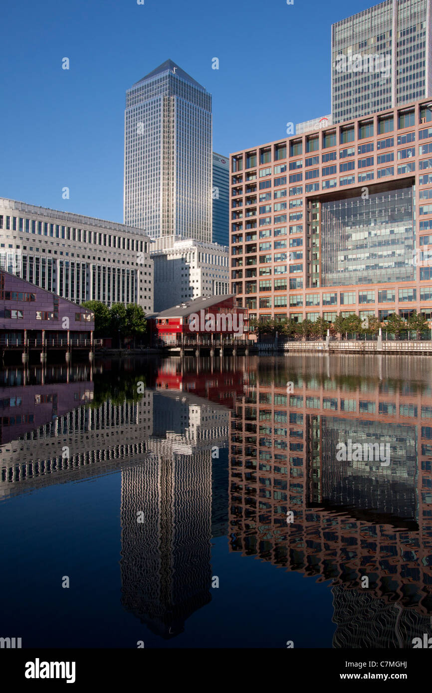 Heron Quays, Londra, Inghilterra Foto Stock