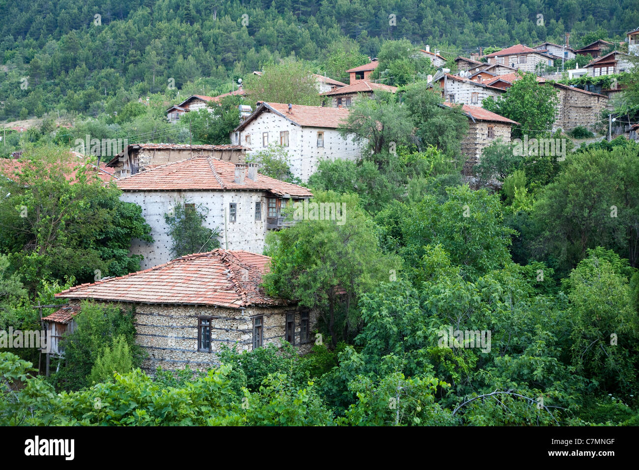 Villaggio Urunlu scena Akseki Turchia Antalya Foto Stock