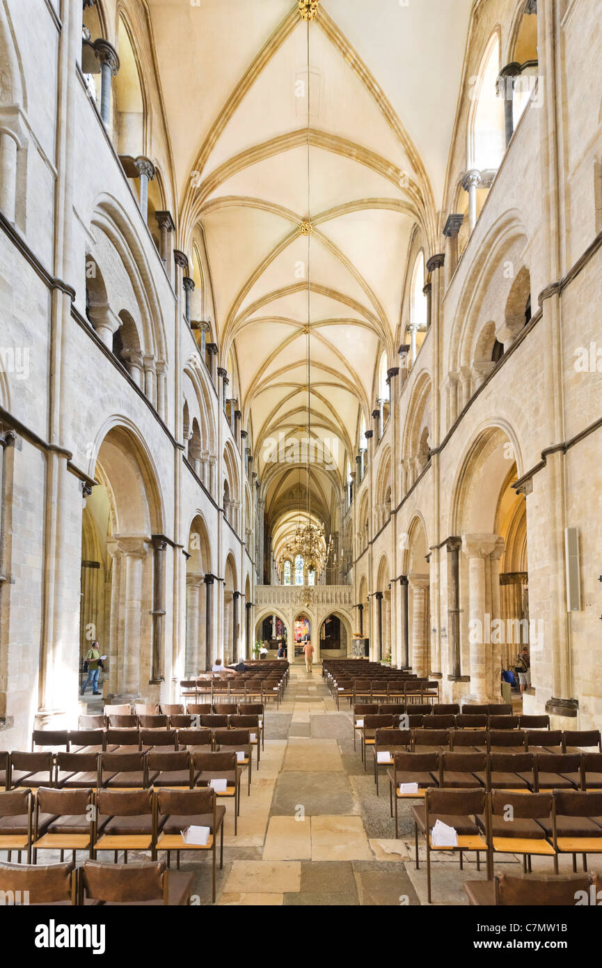 Interno della cattedrale, Chichester, West Sussex, in Inghilterra, Regno Unito Foto Stock