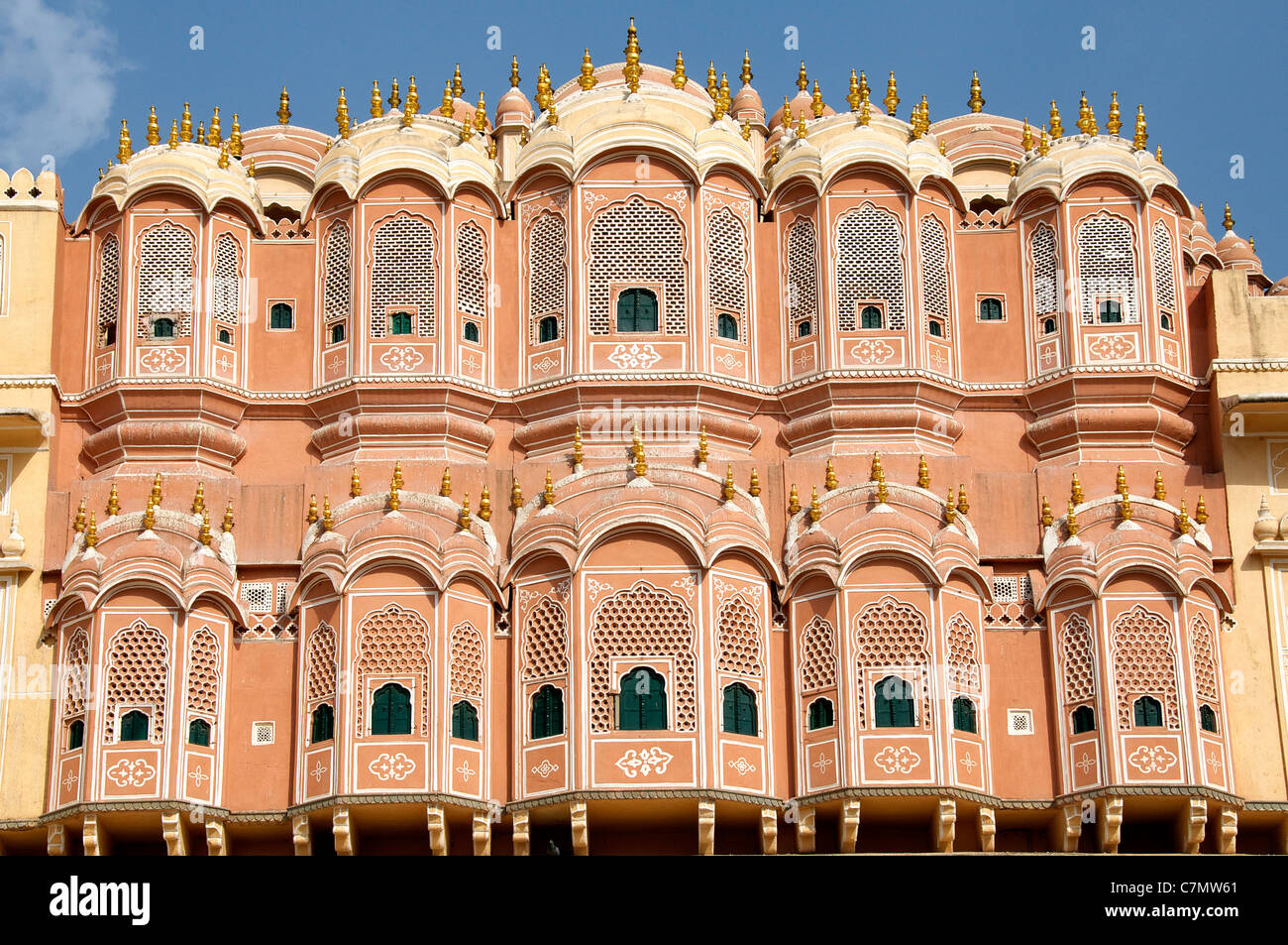 All'interno di Hawa Mahal o Palazzo dei venti di Jaipur India Rajasthan Foto Stock