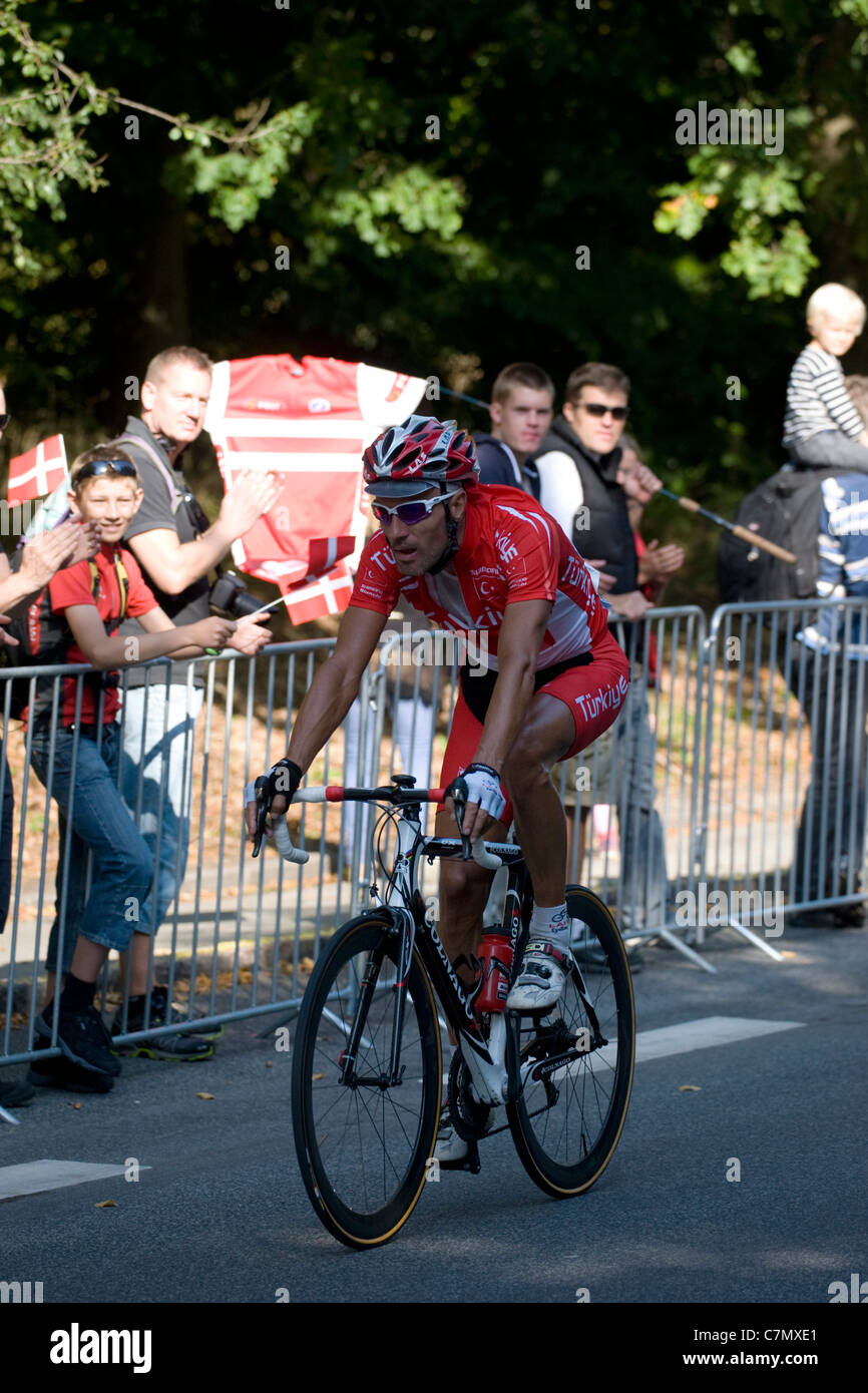 Road racing ciclista dal Marocco durante i Mondiali di ciclismo su strada 2009 2011 Foto Stock