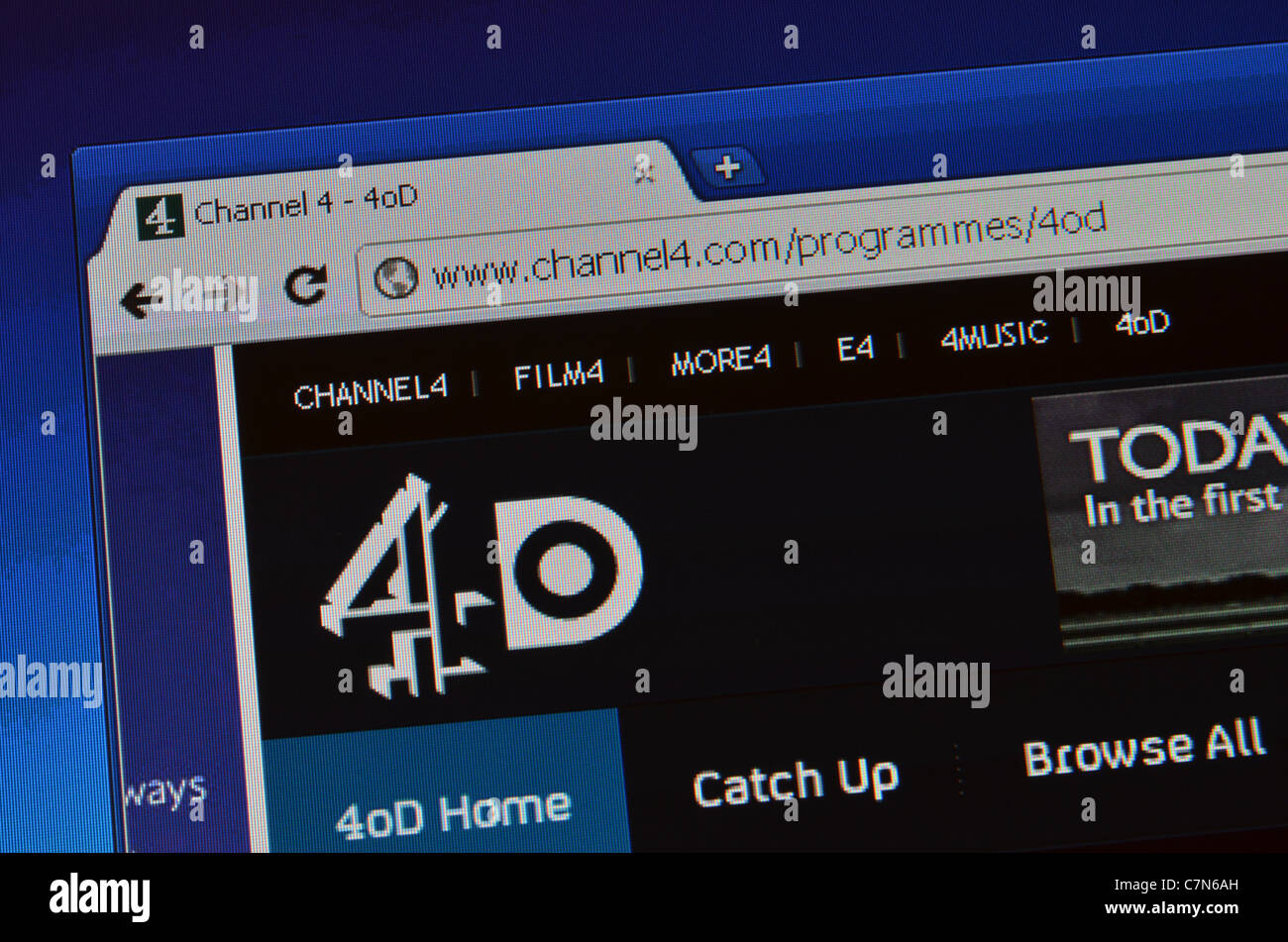 4OD screenshot del sito web Foto Stock