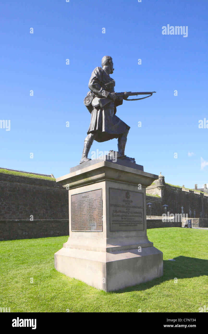 Guerra Boera memoriale al Argyll e Sutherland Montanari Stirling Castle Esplanade Foto Stock