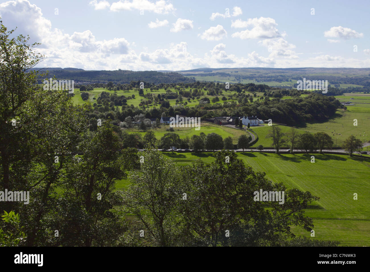 Vista di Kings Park Stirling dal castello Foto Stock