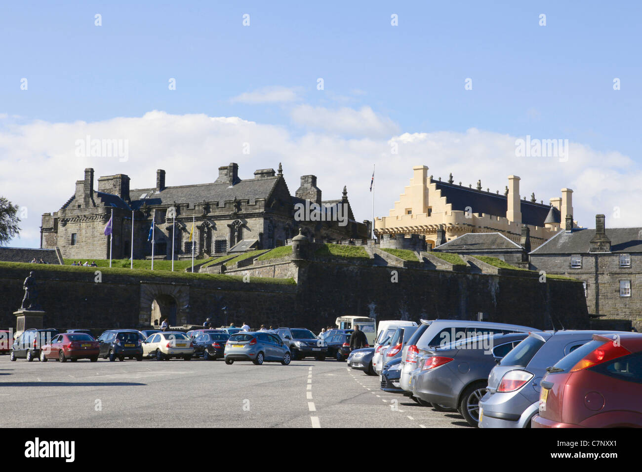 Il Castello di Stirling carpark Scozia Scotland Foto Stock