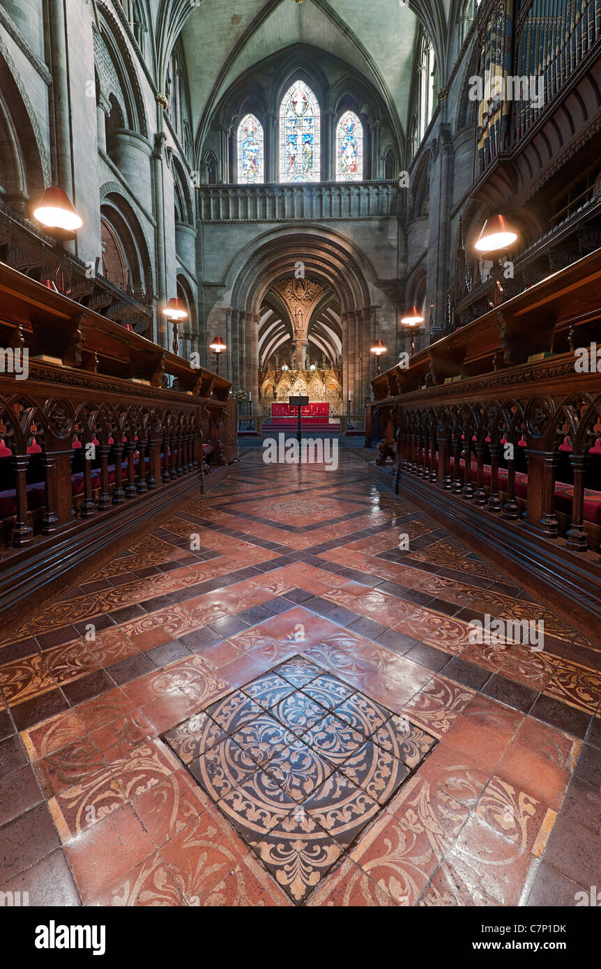Cattedrale di Hereford Herefordshire interno Foto Stock