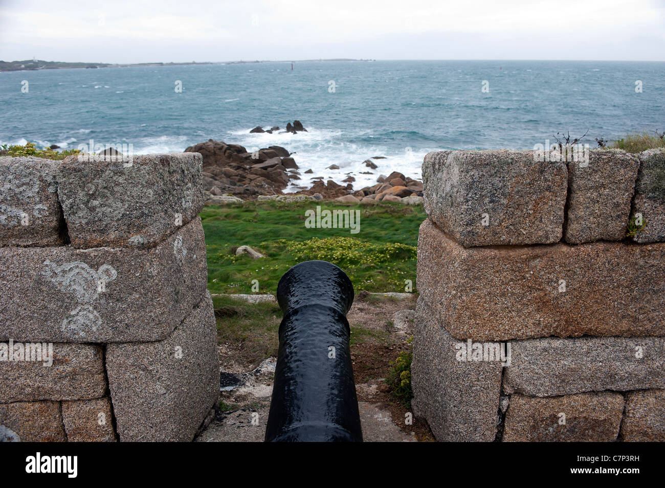 Saint Mary's Island sull'isola di Scilly della costa ovest della Cornovaglia Foto Stock