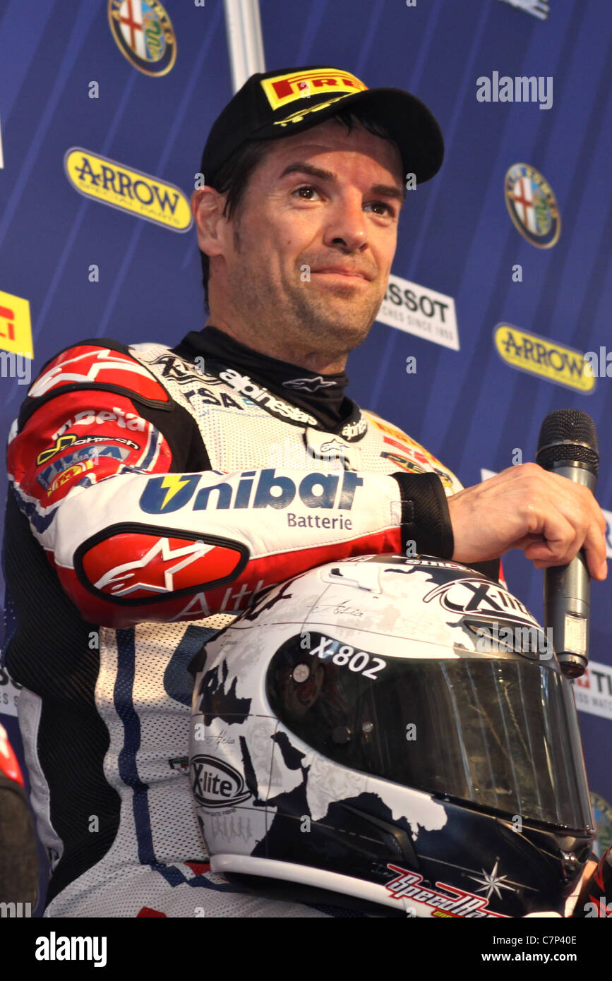 IMOLA - IT - SBK World Championship - Carlos Checa Ducati vincitore Foto Stock