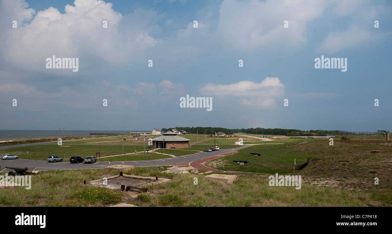 Vista del centro storico di Fort Morgan in Alabama Foto Stock