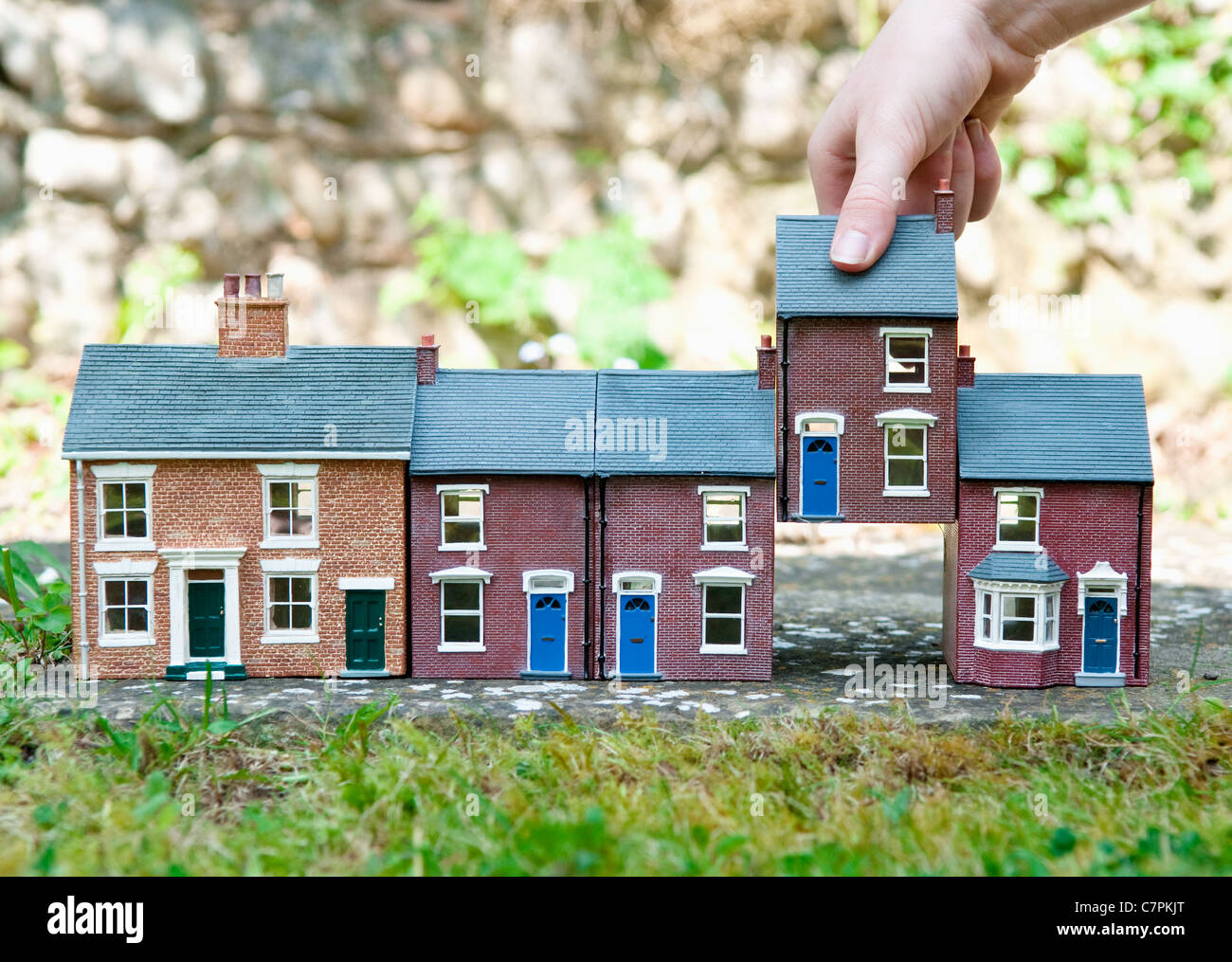 Persona La selezione di modello di casa Foto Stock