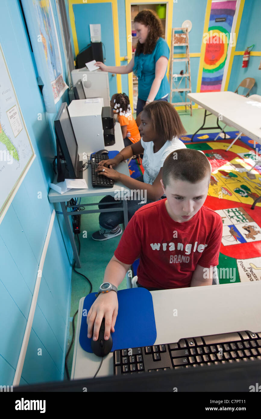 Programma After-School a Wesley House Centro Comunitario Foto Stock