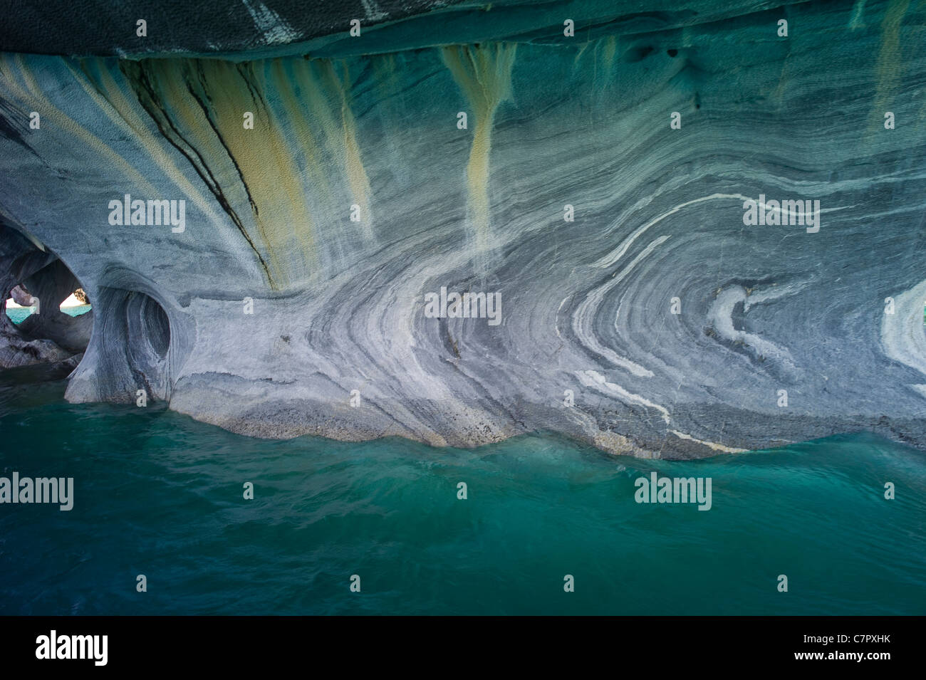 Cave di Marmo di Lago General Carrera, Patagonia, Cile, Sud America Foto Stock
