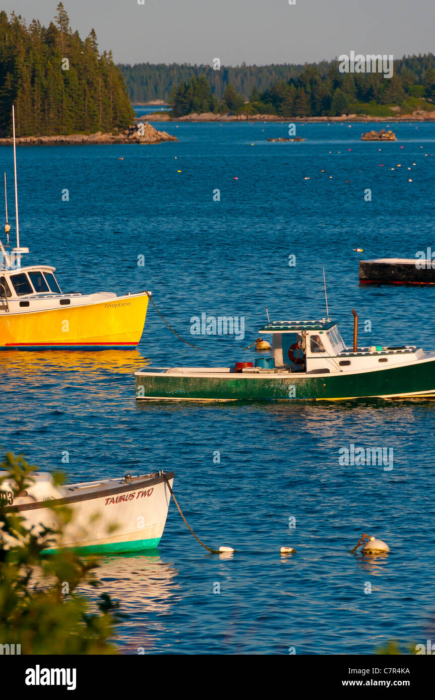 Barche da pesca Stonington Maine Foto Stock