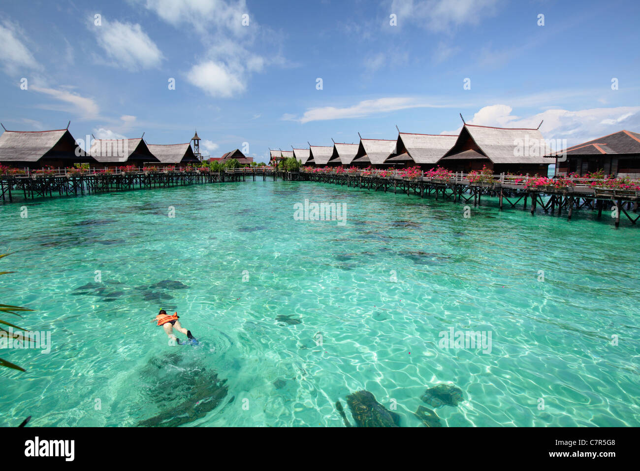 Kapalai resort Kapalai Island, Borneo Malaysia Foto Stock