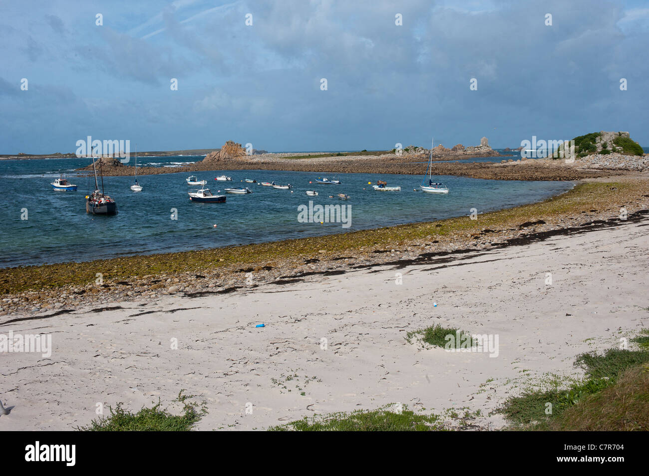 Saint Mary's Island sull'isola di Scilly della costa ovest della Cornovaglia Foto Stock
