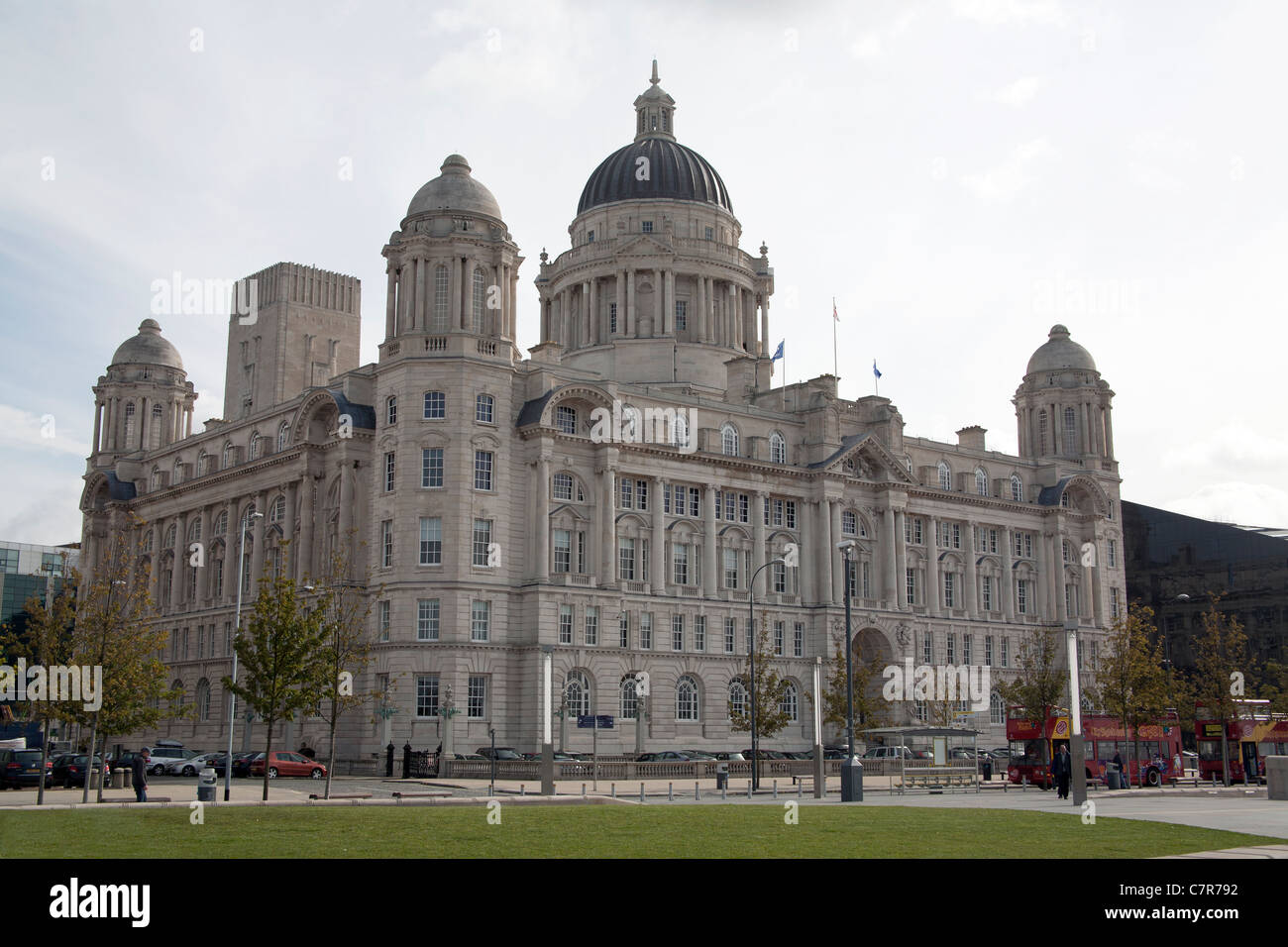 Porto di Liverpool Edificio, Pier Head Liverpool Foto Stock