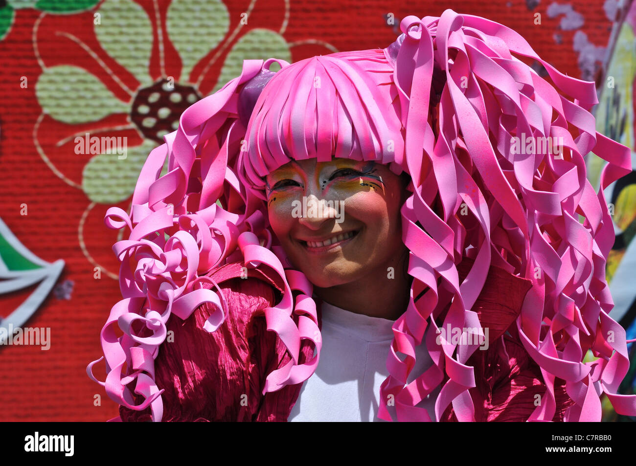 Medellin festival dei fiori, noto anche come Silleteros Parade. Foto Stock