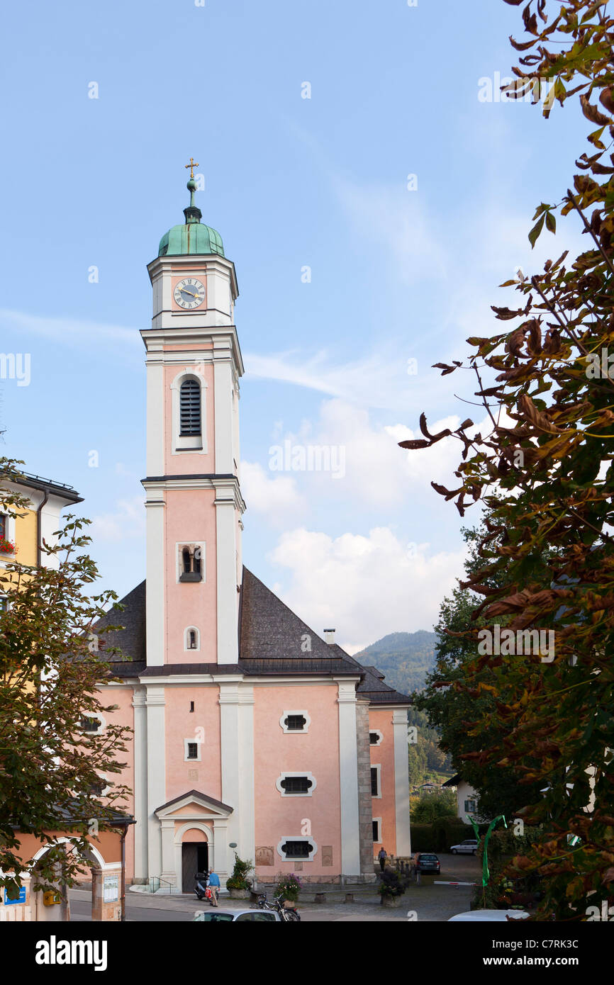 San Andreas chiesa - Berchtesgaden, Baviera, Germania, Europa Foto Stock