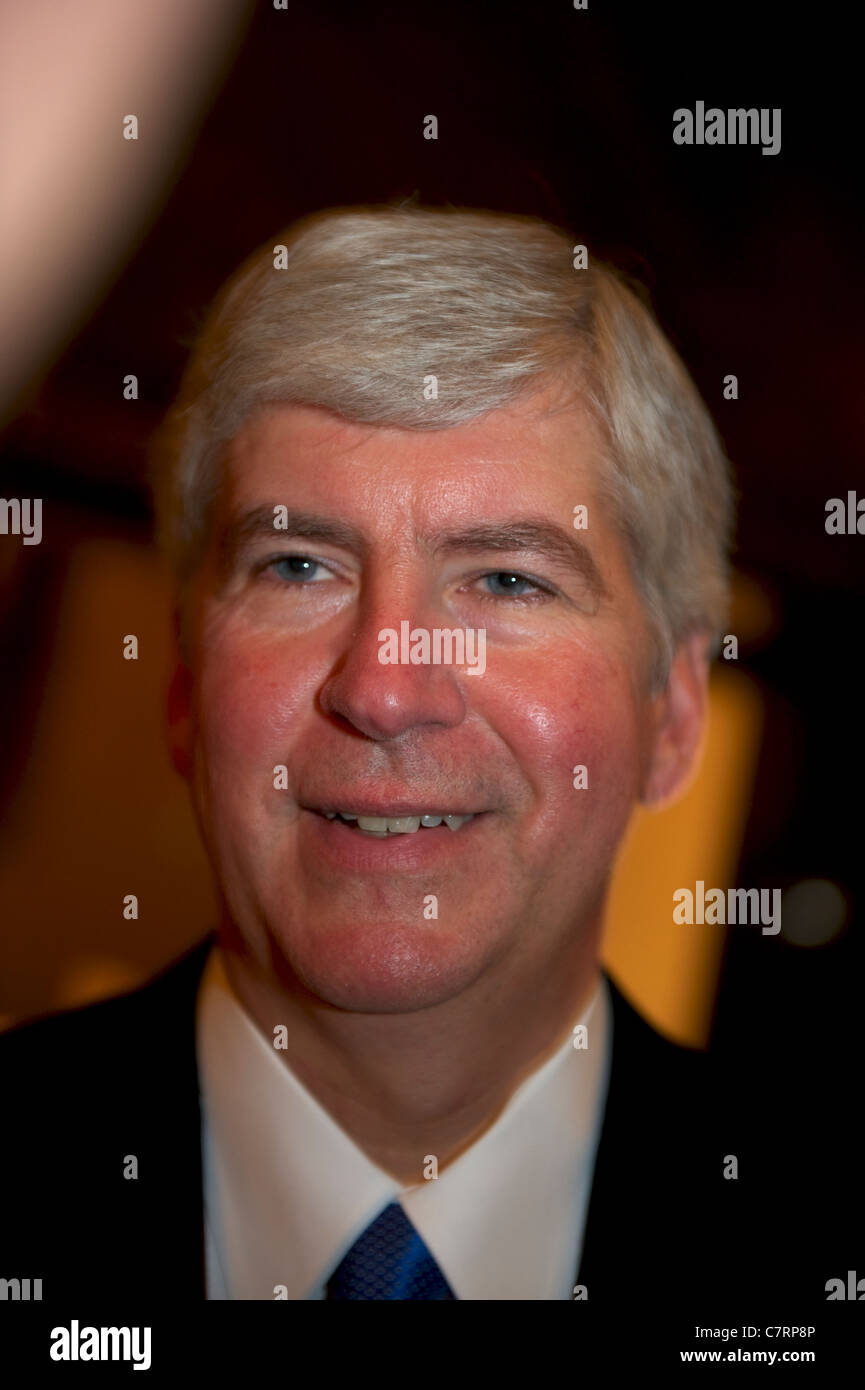 Michigan governatore Rick Snyder a Pechino in Cina. 28-set-2011 Foto Stock