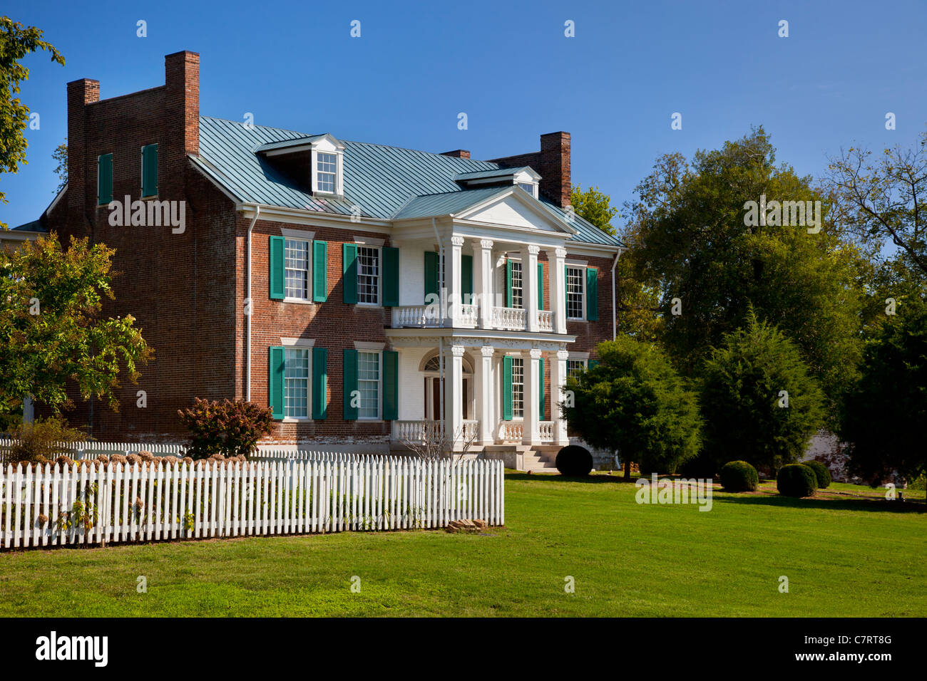 Historic Carnton Plantation - La casa della famiglia McGavock durante la Guerra Civile Battaglia di Franklin, Tennessee, Stati Uniti d'America Foto Stock