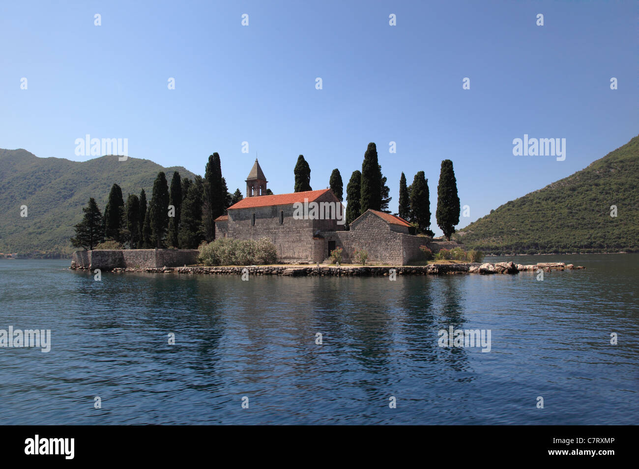 Isola di San Giorgio, Perast, Montenegro Foto Stock