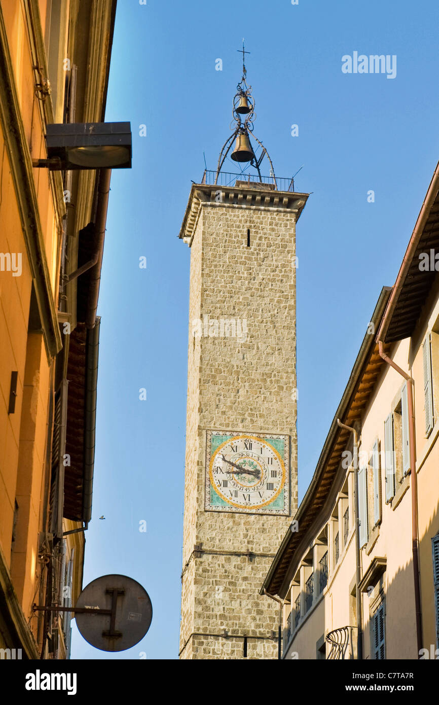 Italia Lazio Viterbo, Torre Campanaria Foto Stock