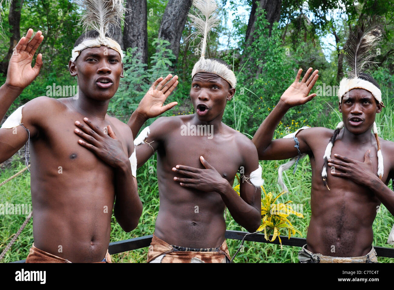 Africa, Zimbabwe, nativi dancing Foto Stock