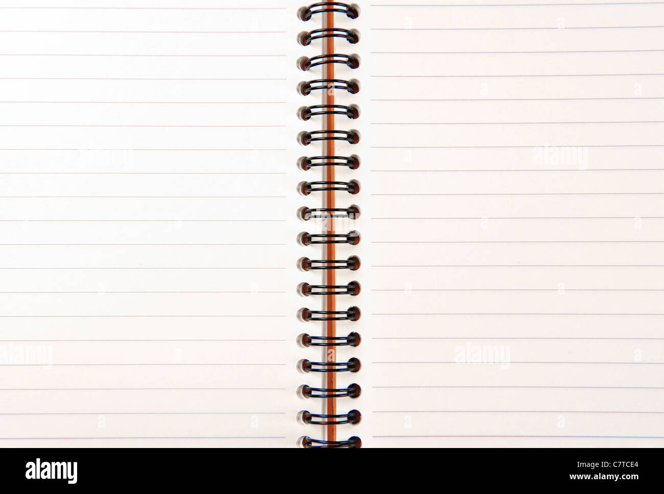Notebook isolato su bianco Foto Stock