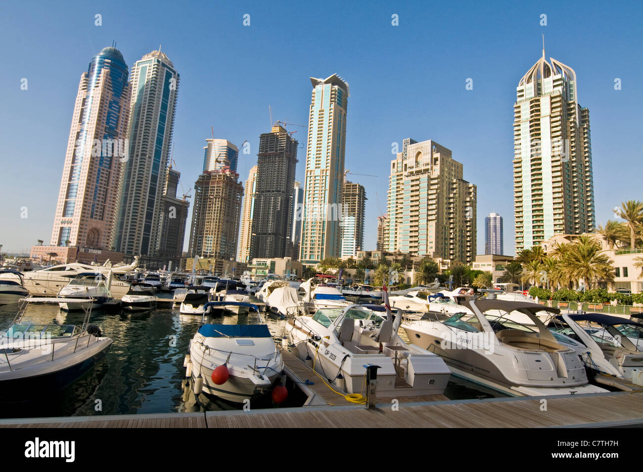 Dubai, Emirati Arabi Uniti, il porto degli yacht Foto Stock