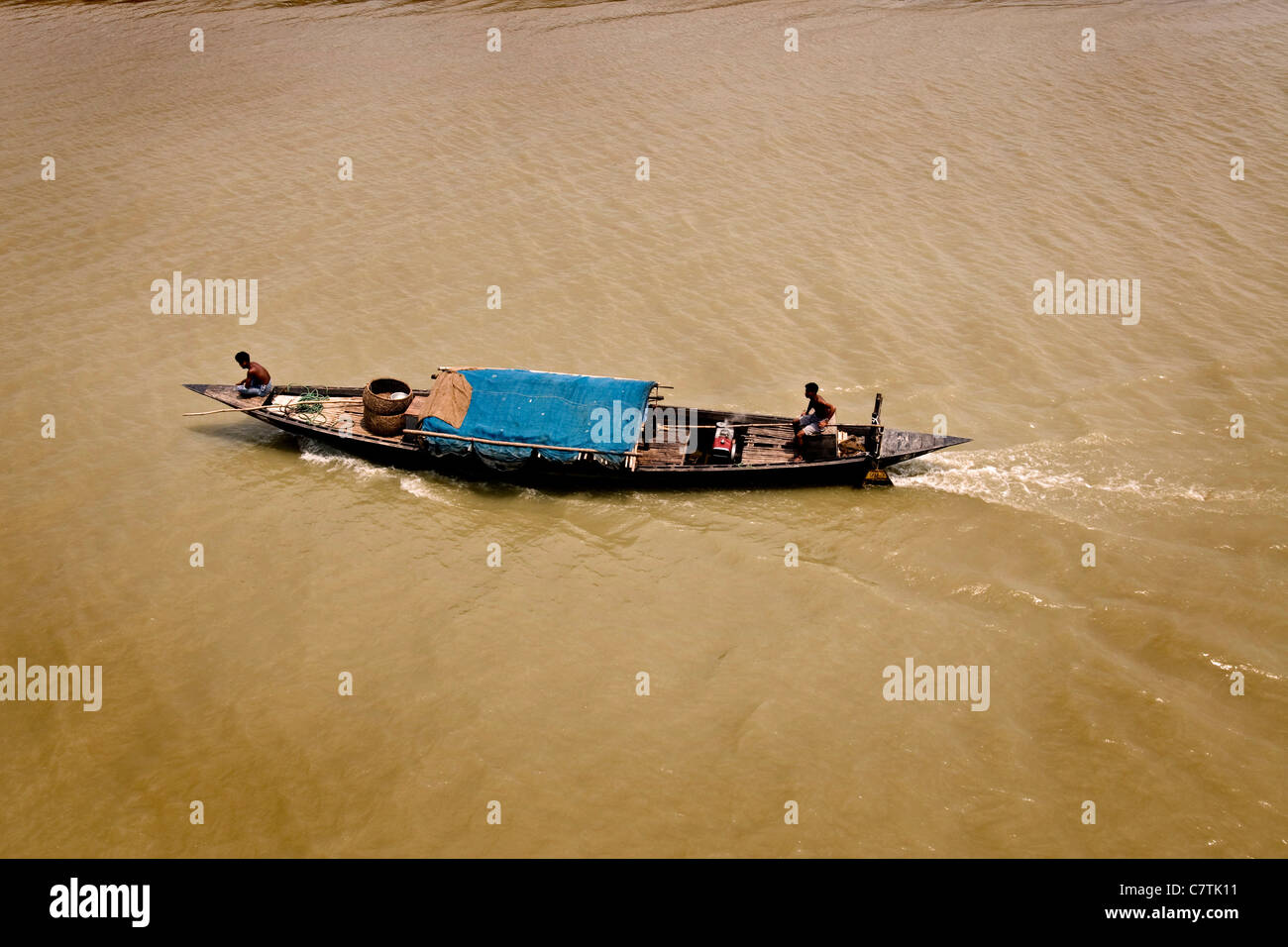 Bangladesh, motoscafo sul fiume Foto Stock