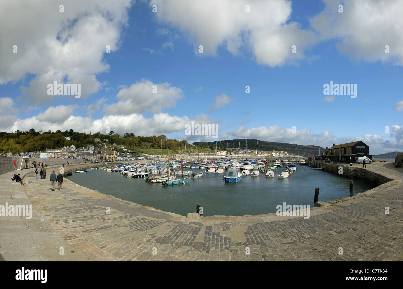 Lyme Regis Harbour Foto Stock