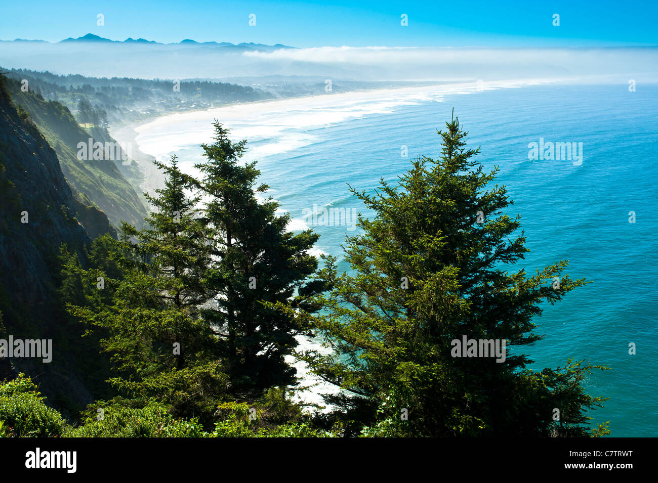 Una grande visualizzazione off la Pacific Highway 101 a sud di Tillamook, Oregon. Foto Stock