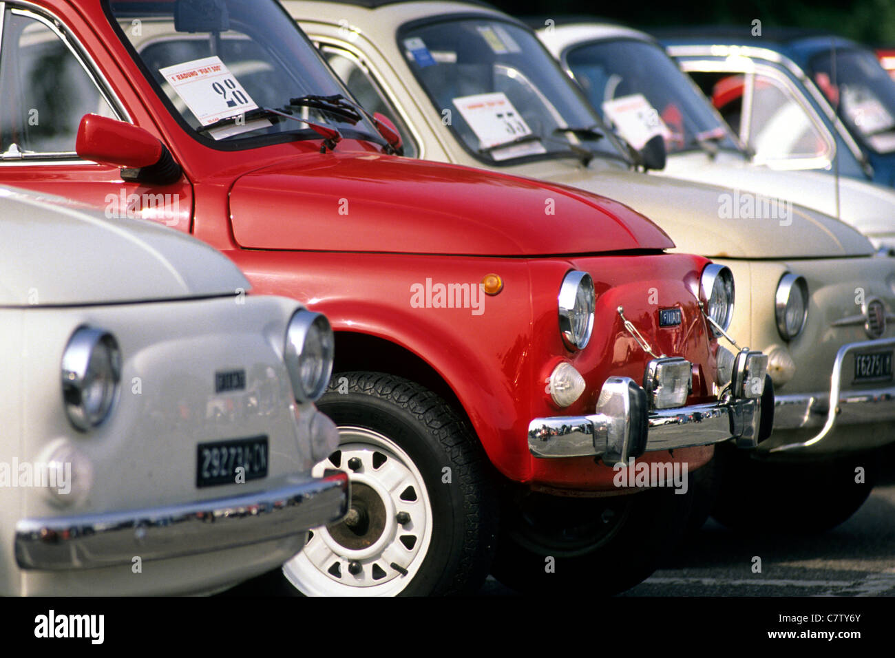 Cinquecento Automobili Fiat Foto Stock