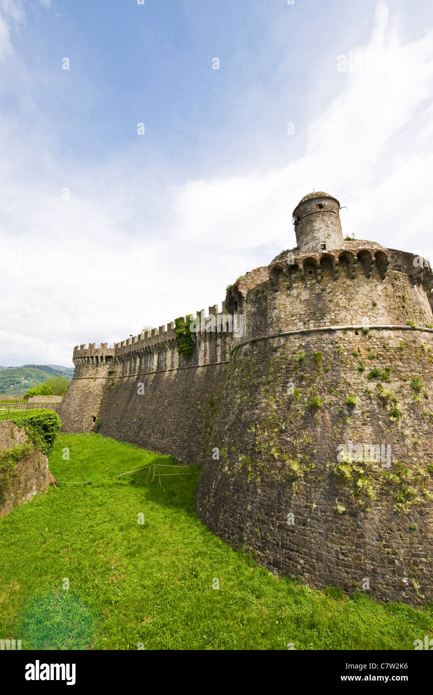 L'Italia, Liguria, Sarzana, il castello di Sarzanello, fortezza Foto Stock