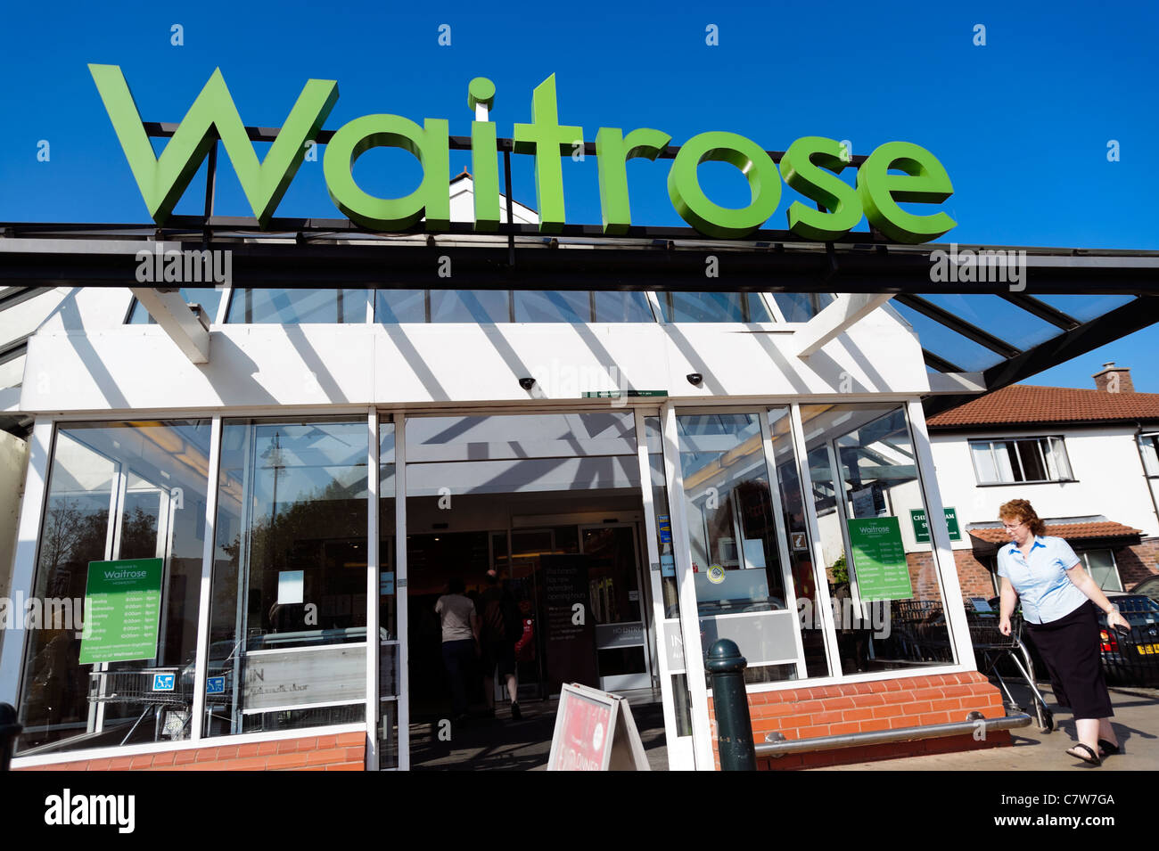 Waitrose supermarket, Monmouth, Wales, Regno Unito. Foto Stock