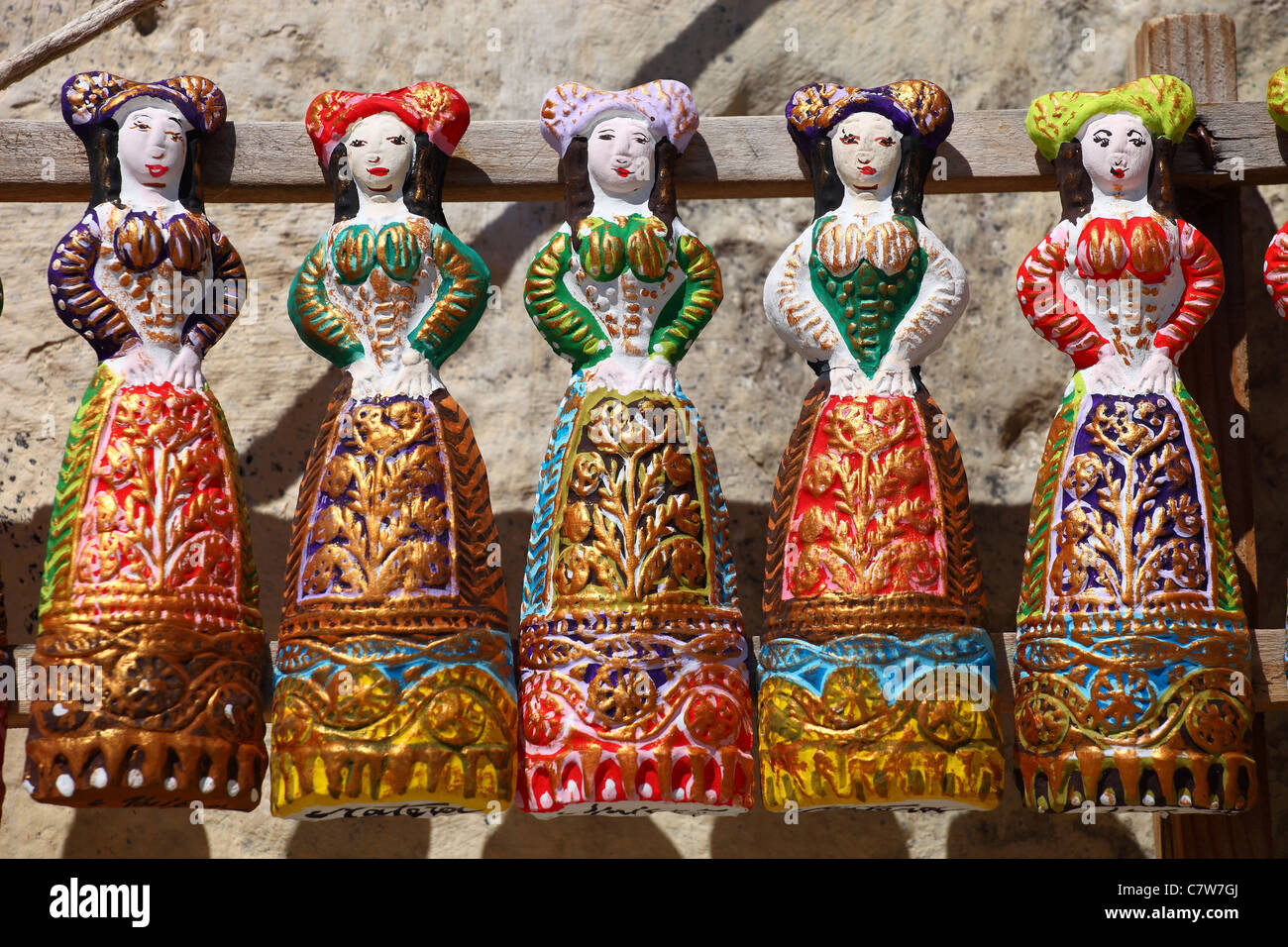 In Italia, Basilicata, Matera, terracotta bambola artigianale Foto Stock