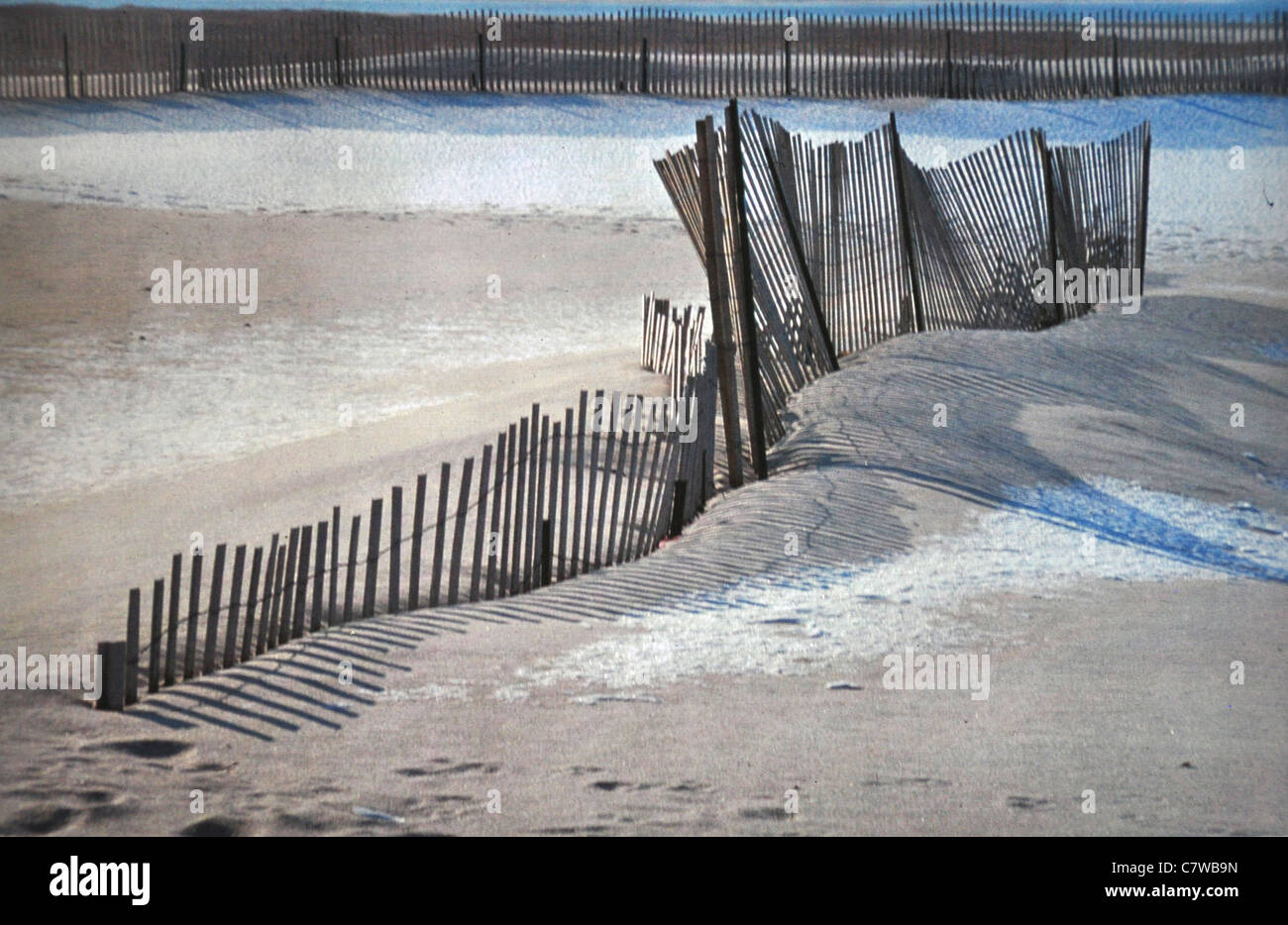 Spiaggia Invernale scena, Cape Cod STATI UNITI D'AMERICA Foto Stock