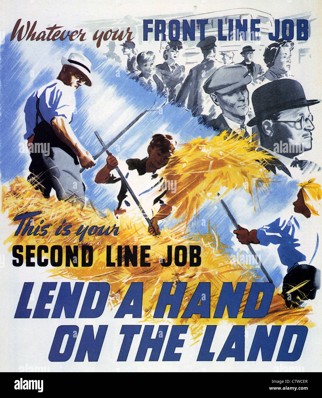 Dare una mano sulla terra - British poster su 1943 Foto Stock