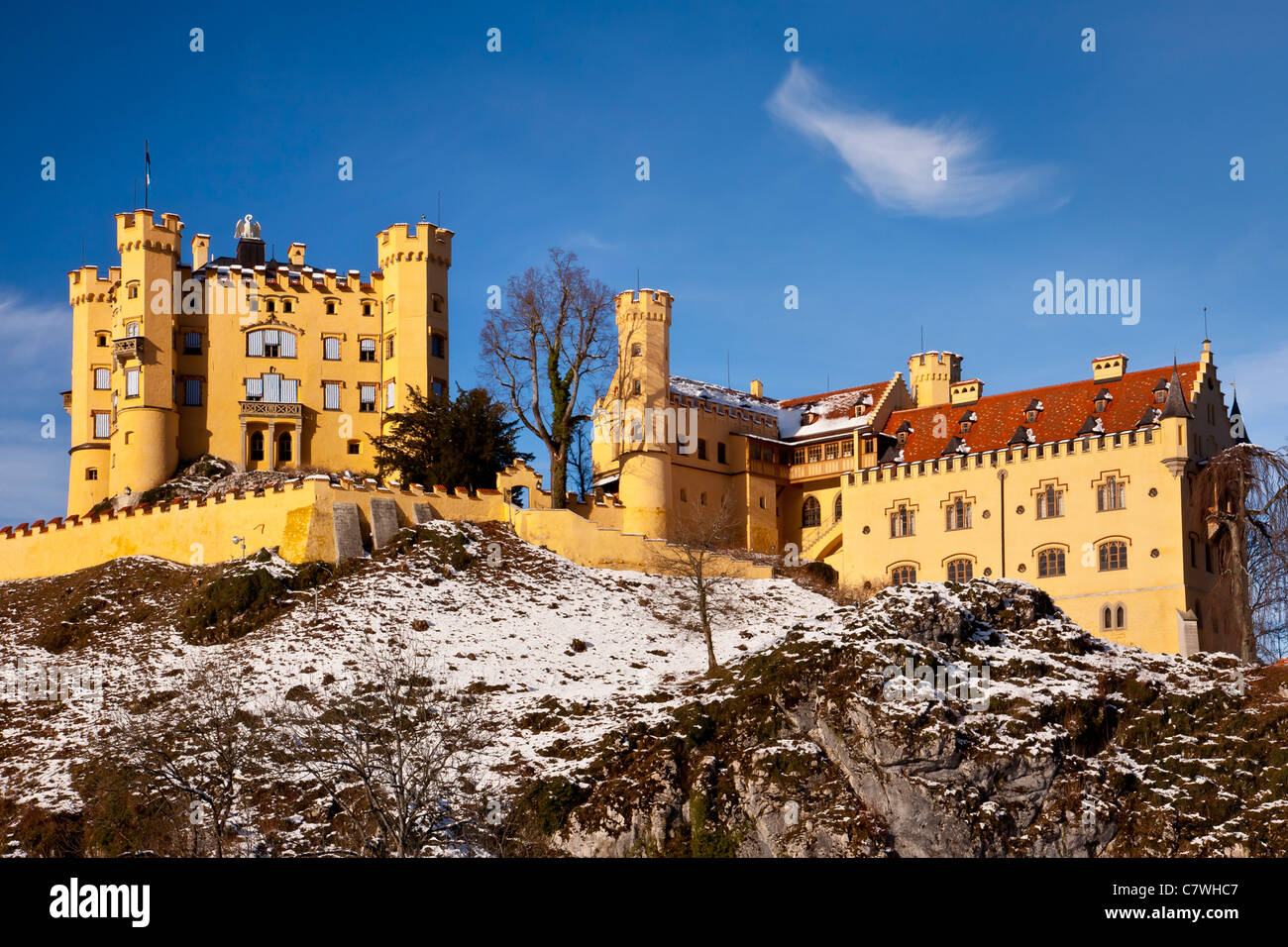 Il Castello di Hohenschwangau Baviera Germania Foto Stock