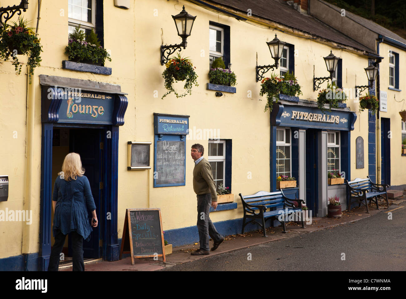 Irlanda, Co Wicklow, Avoca, Fitzgerald's pub, Ballykissangel location del film Foto Stock