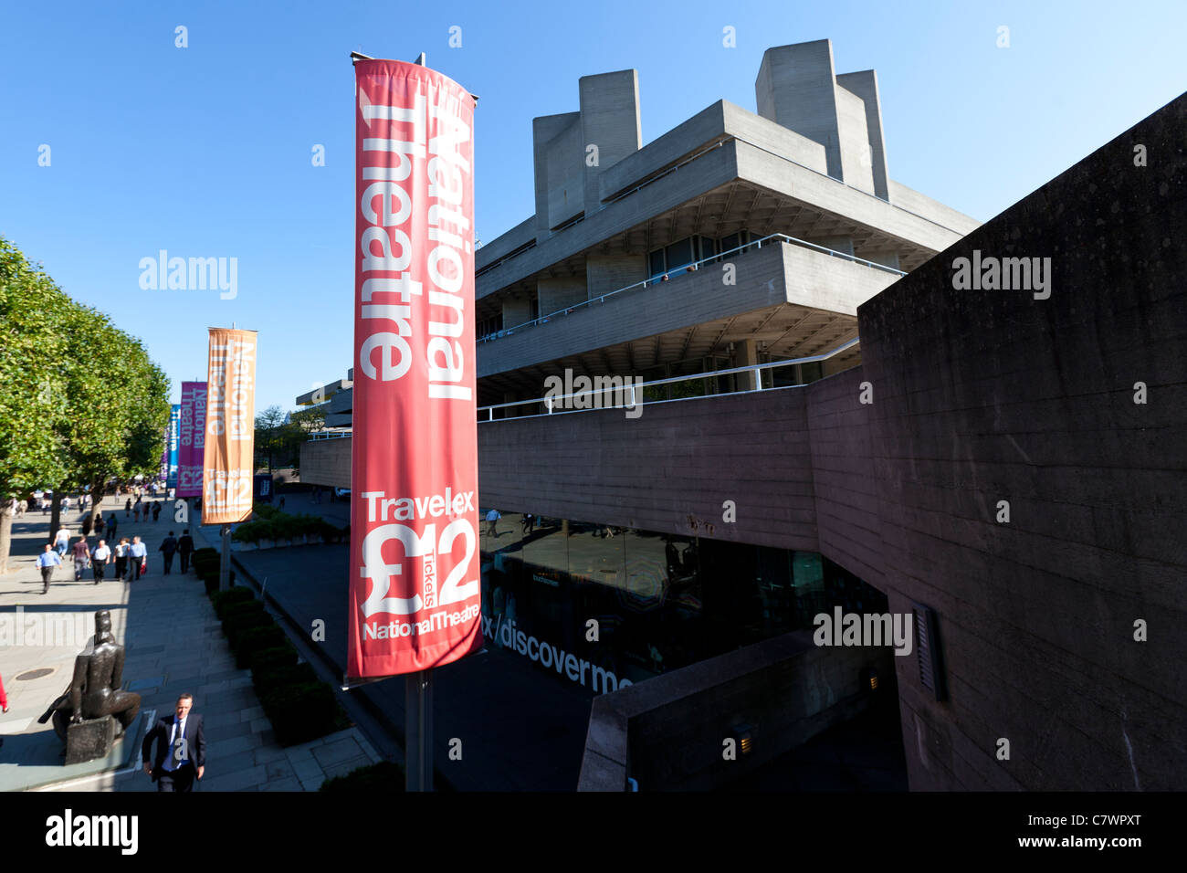 Il Royal National Theatre, Southbank, Londra, Inghilterra, Regno Unito. Foto Stock