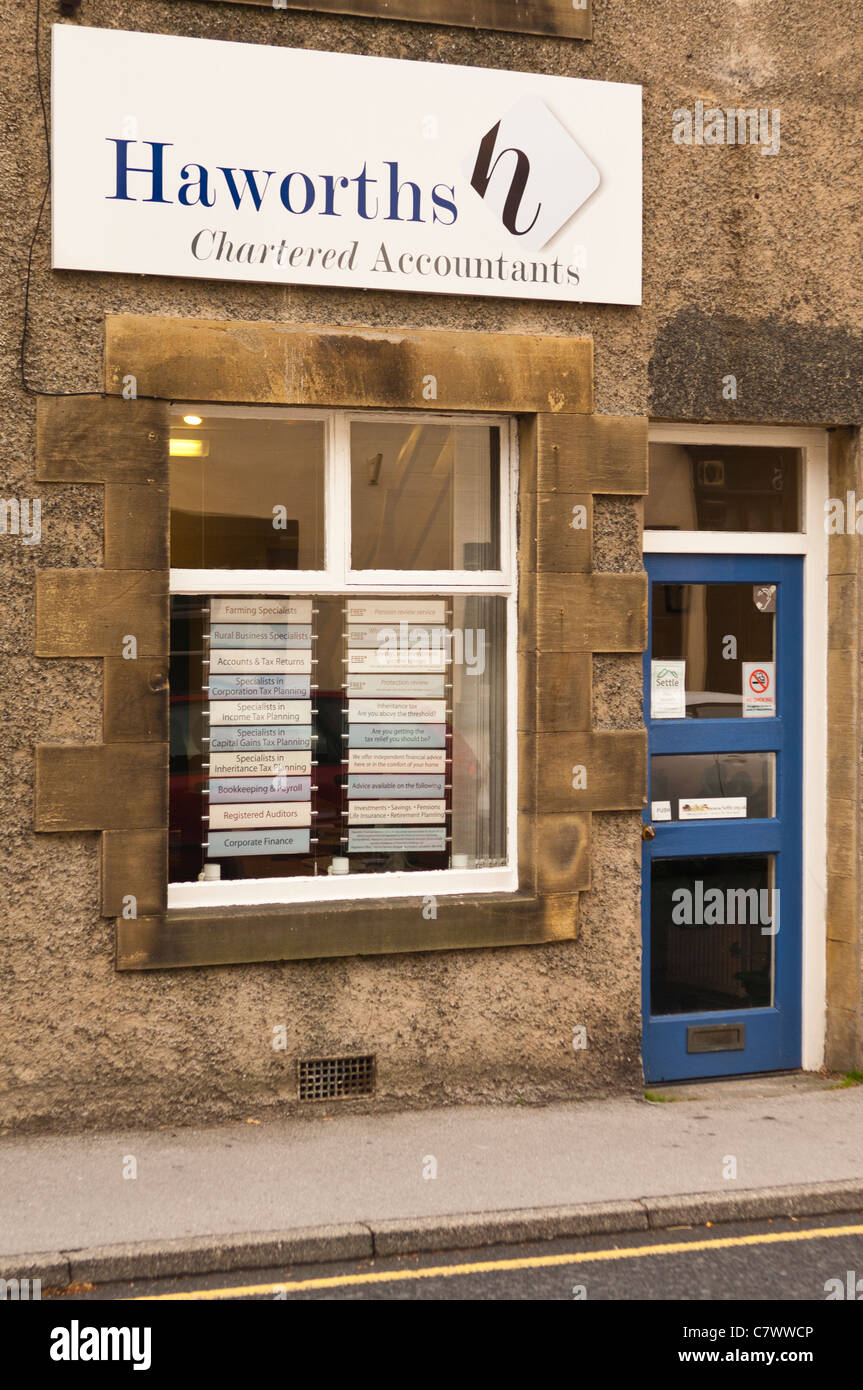 Il Haworths commercialisti edificio a stabilirsi in North Yorkshire , Inghilterra , Inghilterra , Regno Unito Foto Stock
