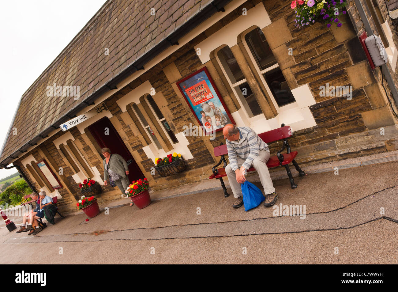 La Stazione Ferroviaria di stabilirsi in North Yorkshire , Inghilterra , Inghilterra , Regno Unito Foto Stock