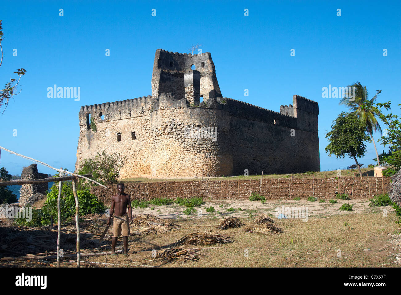 Kilwa Kisiwani rovine, Tanzania Africa - Patrimonio mondiale dell UNESCO Foto Stock