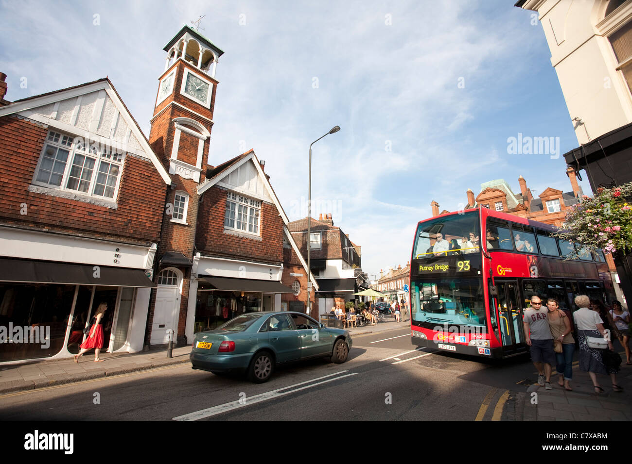 La vecchia stazione dei vigili del fuoco di Clock Tower, Wimbledon Village Inghilterra. Foto:Jeff Gilbert Foto Stock