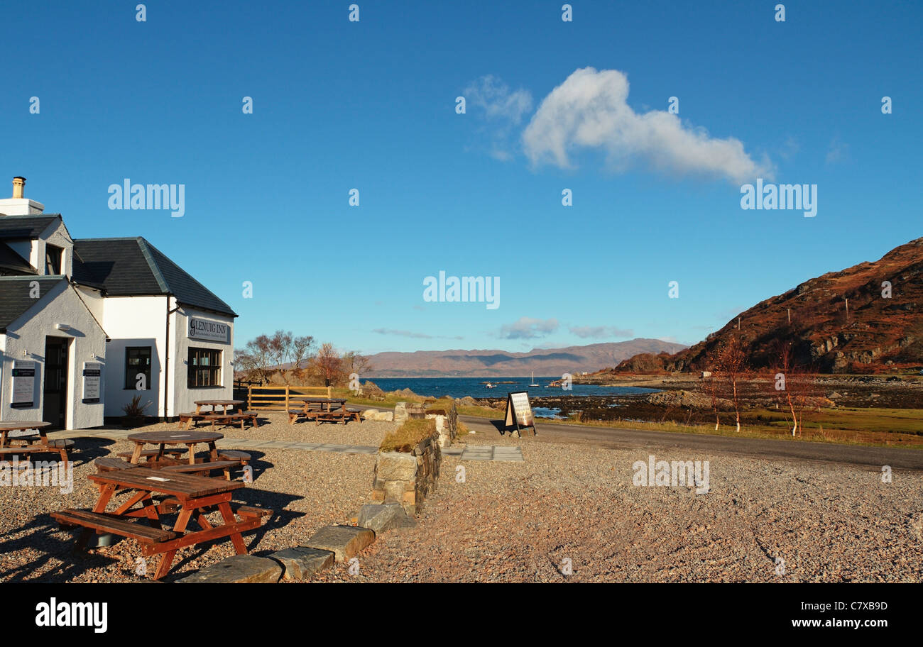 Glenuig Bay, Sound of Arisaig, Moidart, Inverness Shire, Scozia, Regno Unito Foto Stock