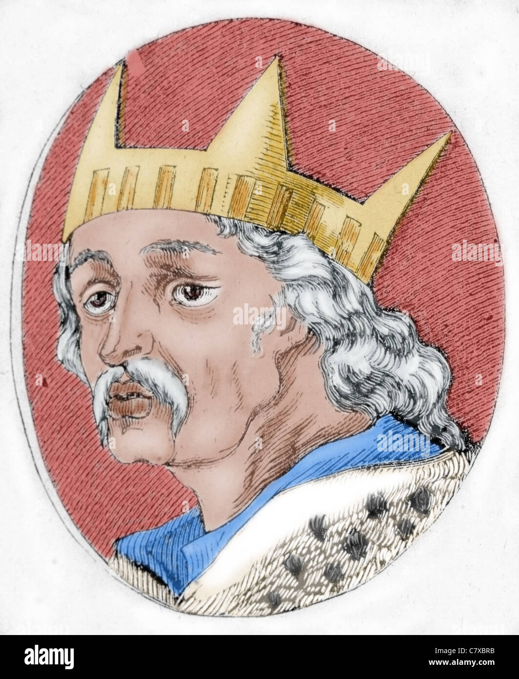 Alfonso VI (1040-1109), il coraggioso. Re di León dal 1065, Re di Castiglia e León de facto re di Galizia dal 1072. Foto Stock