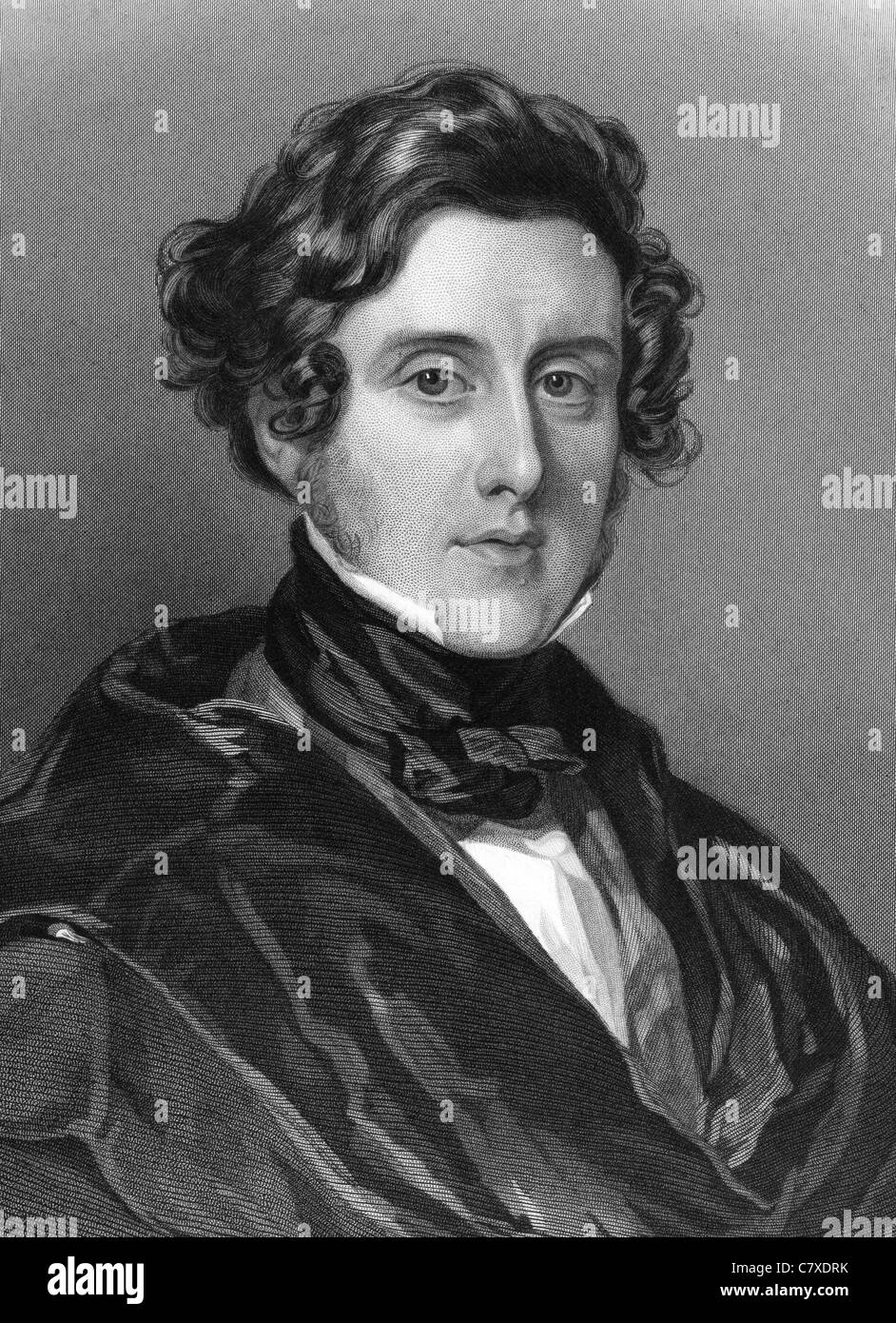 Anthony Ashley-Cooper, 7° Conte di Shaftesbury (1801-1885) su incisione dal 1837. Politico inglese e filantropo. Foto Stock