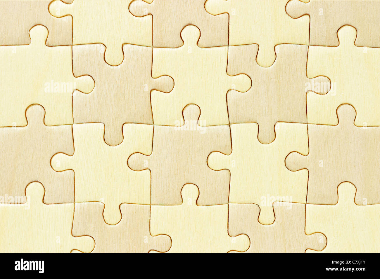 Chiudere l immagine del legno a scacchi puzzle sullo sfondo Foto Stock